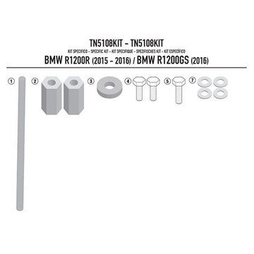 Kit tornillería defensas BMW R 1200 GS/R - Imagen 1