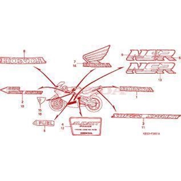 Pegatina carenado Honda NSR 125R - Imagen 2